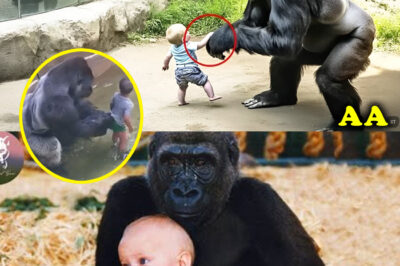 Gorilla Refuses To Let Child Go, What Happens In Seconds Leaves The Mother in Shock