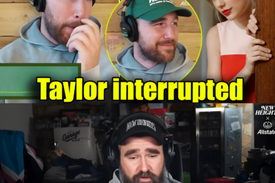 Travis Kelce just can’t help but peek at his Fiancee Taylor Swift during New Podcast Episode