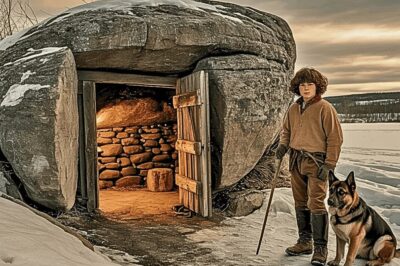 He built a shelter in the boulder and kept himself warm at 88°F all winter without firewood